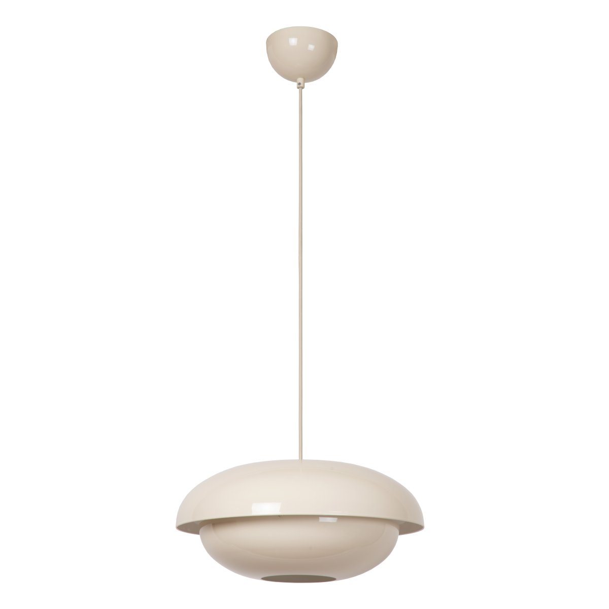Younes Ø40 Kremhvit Taklampe Fra Lucide - Denne pendellampen i kremhvitt metall er et uttrykksfullt designelement som gir rommet en varm og moderne karakter.