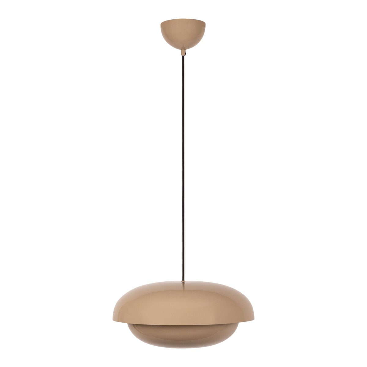 Younes Ø40 Beige Taklampe Fra Lucide - Denne pendellampen i beige metall er et uttrykksfullt designelement som gir rommet en varm og moderne karakter.