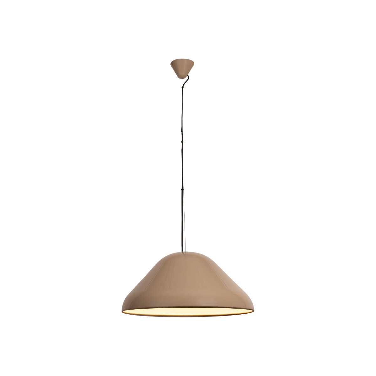 Andres Ø56 Taupe Taklampe Fra Lucide - Andres er en stilig pendellampe i metall med blank overflate i elegant taupe.