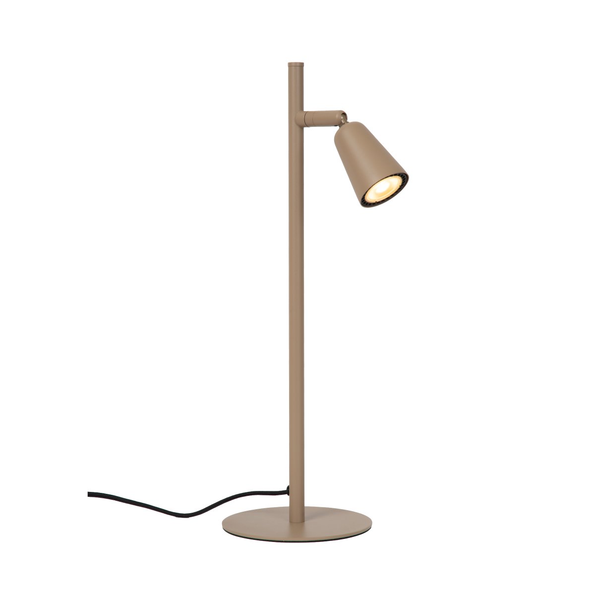 Tiana 46cm Beige skrivebordslampe Fra Lucide - Tiana-skrivebordslampen er en stilig og funksjonell bordlampe i beige metall med et bevegelig lampehode som gj&oslash;r det enkelt &aring; rette lyset dit du trenger det.