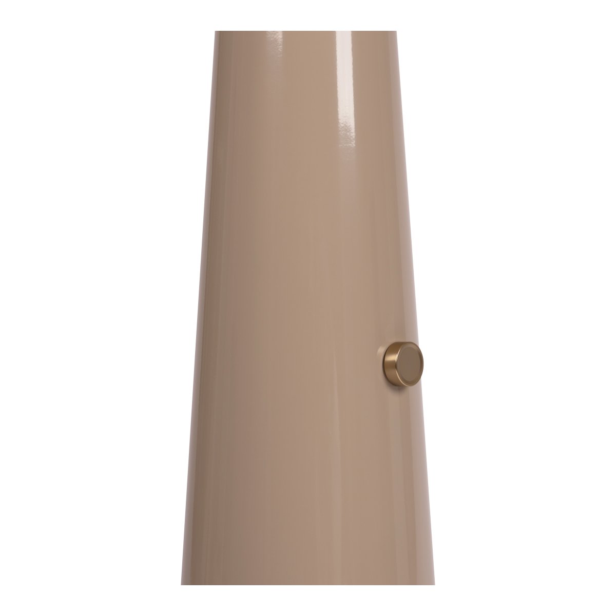 Barone Taupe gulvlampe Fra Lucide - Barone er en elegant gulvlampe i metall med blank taupe-finish og stilige messingdetaljer.