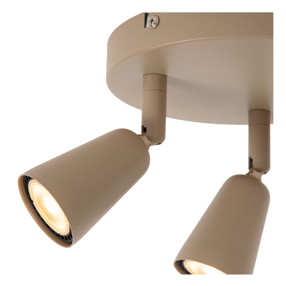 Tiana 3 Beige spotlight Fra Lucide - Med sitt tidløse design passer Tiana like godt i gangen som på kjøkkenet eller i stuen, og gir funksjonelt lys med et stilig preg.