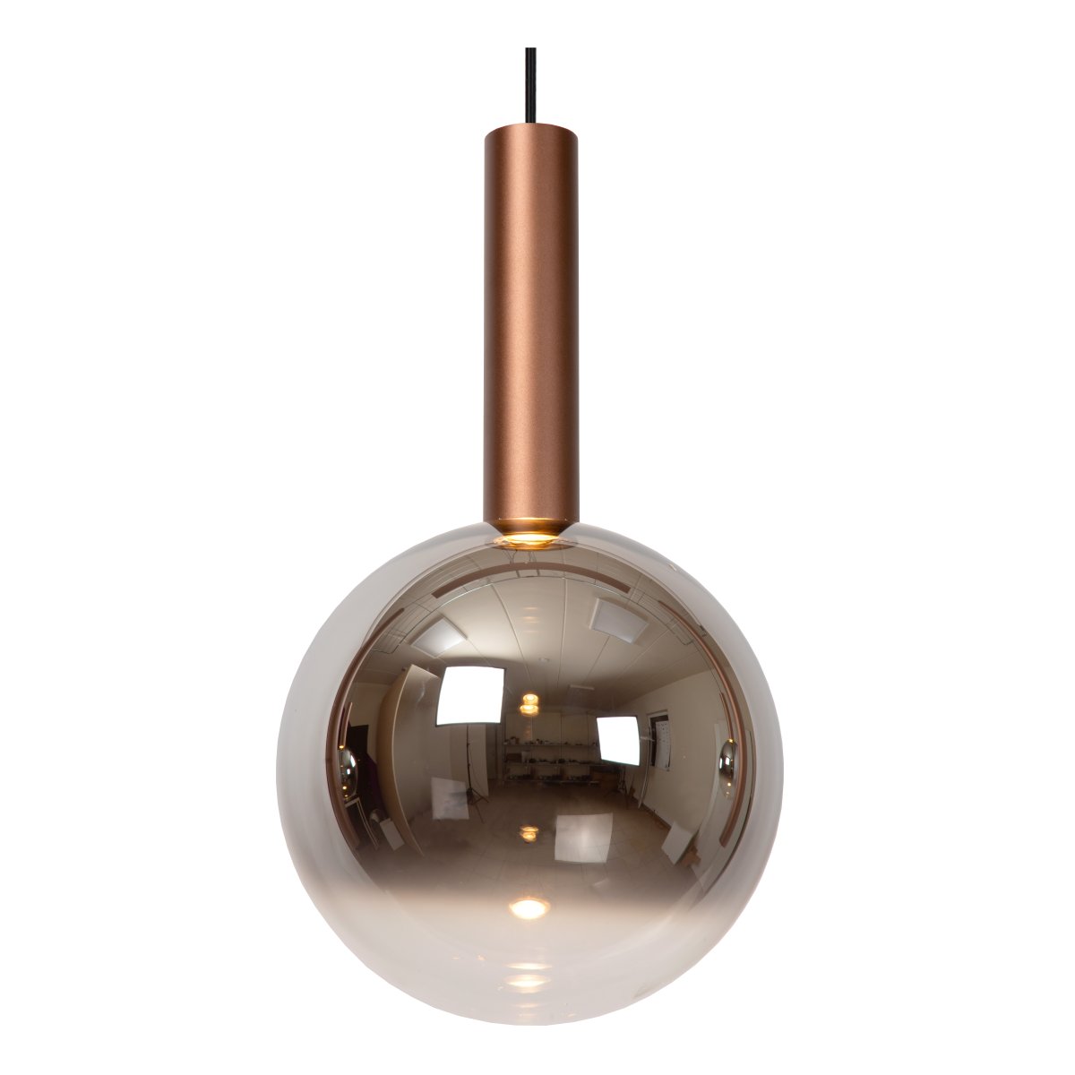 Jasmine 138cm Kopper Taklampe Fra Lucide - Jasmine er en sl&aring;ende og skulpturell pendellampe med en bredde p&aring; ca.