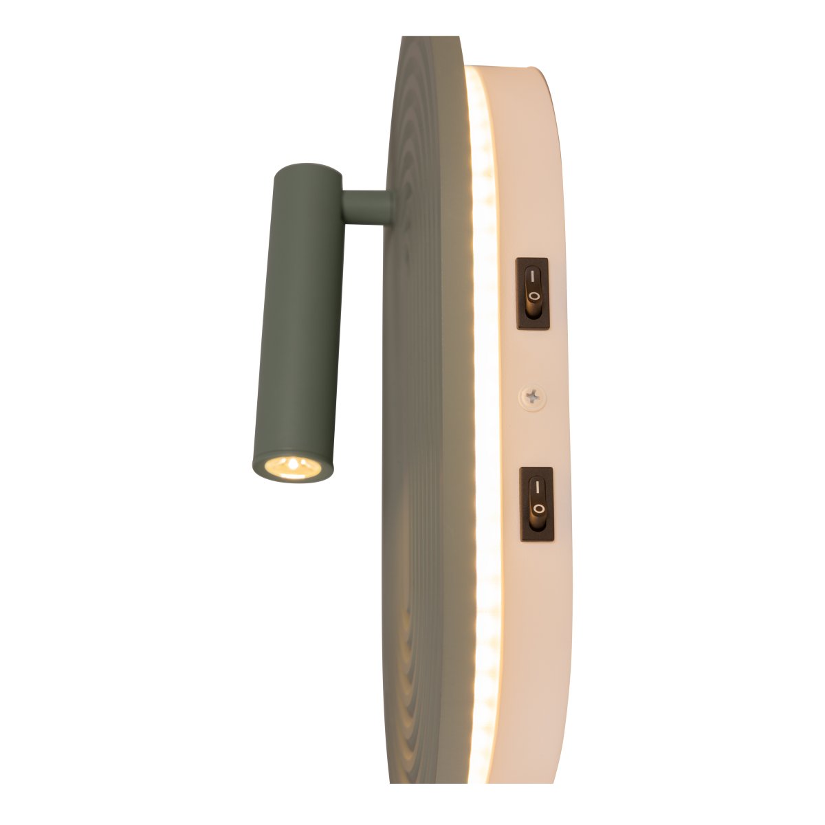 Carmino Grønn leselampe Fra Lucide - Carmino er en dekorativ vegglampe i en myk gr&oslash;nn skjerm som kombinerer funksjon og design.