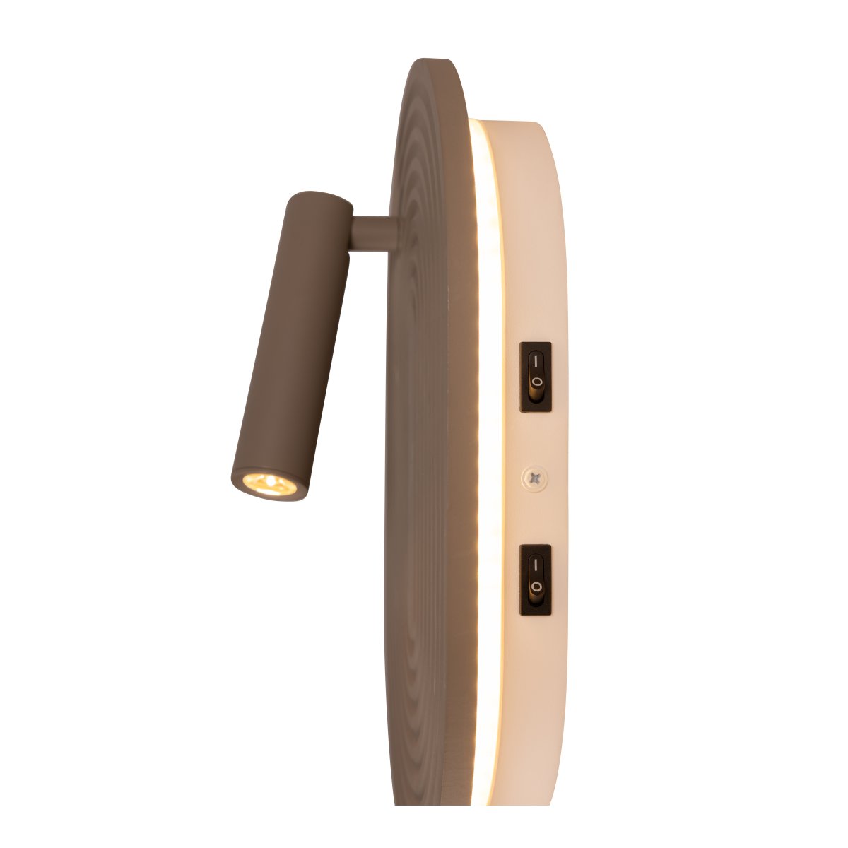 Carmino Beige leselampe Fra Lucide - Carmino er en dekorativ vegglampe i en myk beige skjerm som kombinerer funksjon og design.