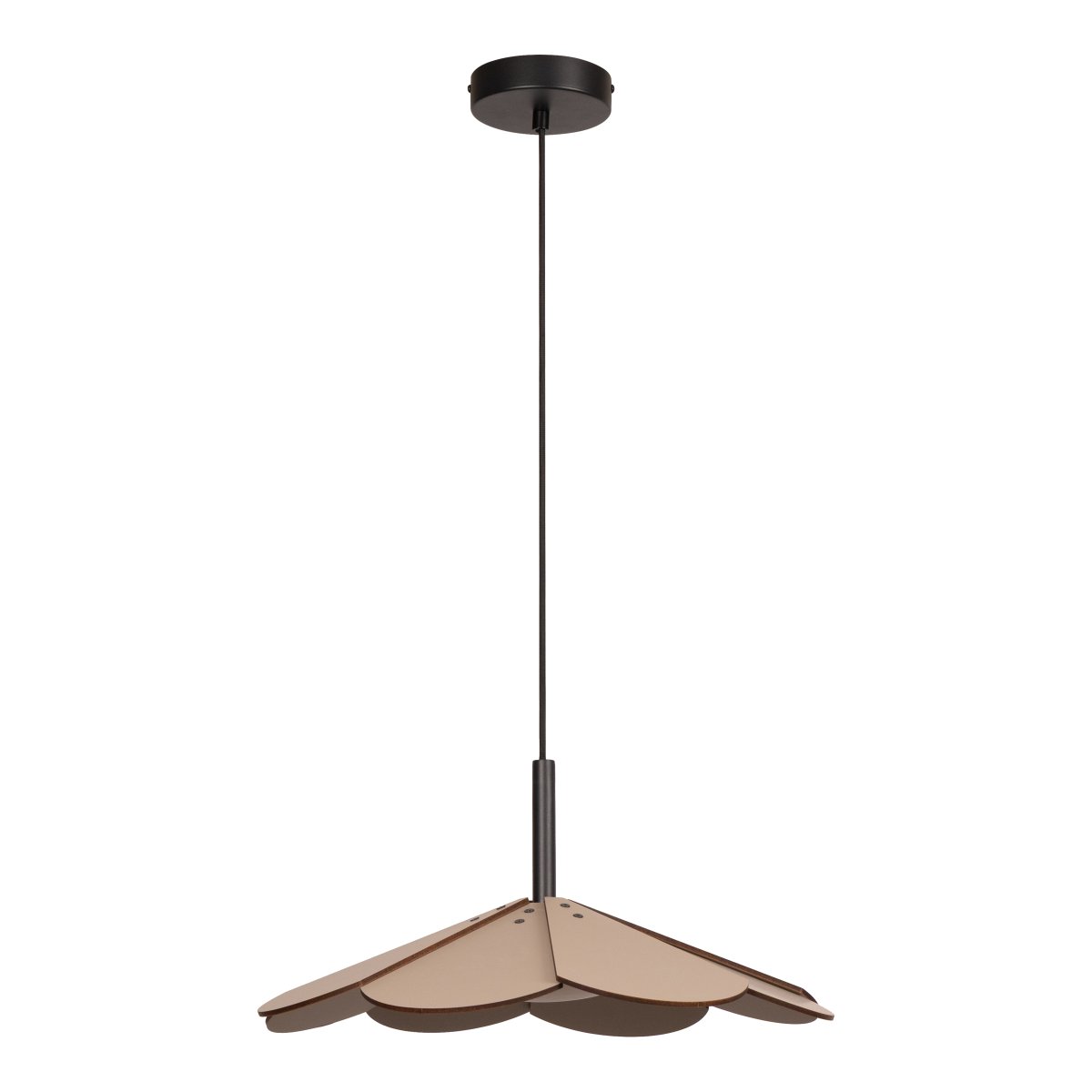 Blomster Ø47 Taupe Taklampe Fra Lucide - Flowers er en dekorativ pendellampe i tre med en myk taupe-finish som gir et varmt og harmonisk inntrykk.