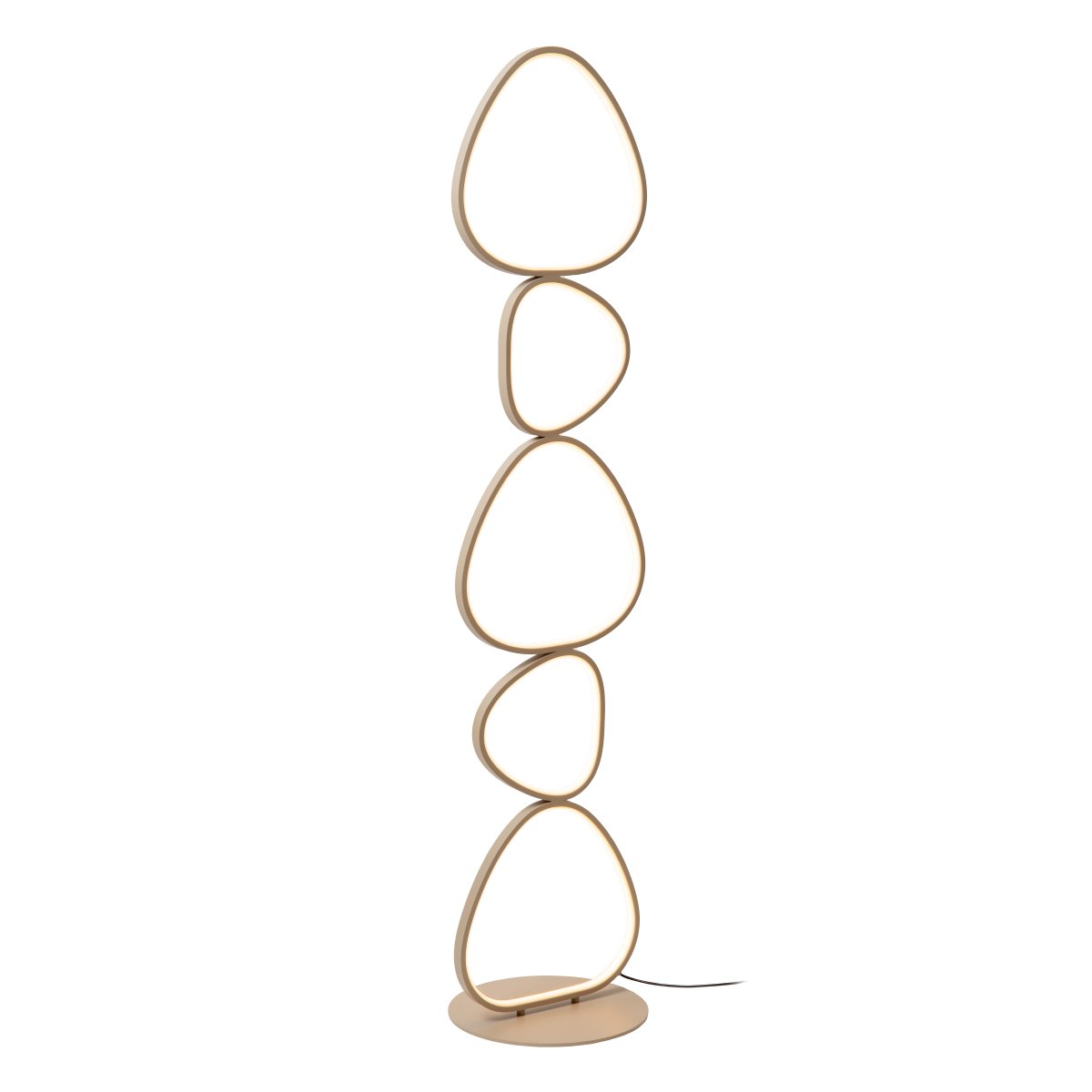Samling Beige gulvlampe Fra Lucide - Collection er en i&oslash;ynefallende gulvlampe i beige metall med et kunstnerisk design inspirert av myke, organiske former.