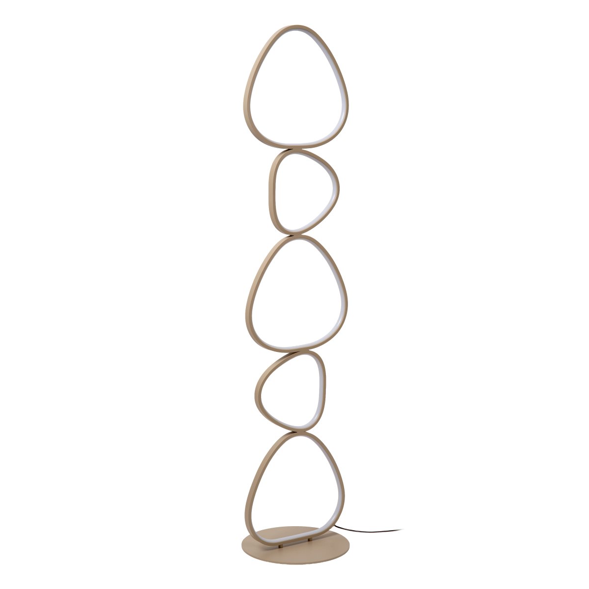 Samling Beige gulvlampe Fra Lucide - Collection er en i&oslash;ynefallende gulvlampe i beige metall med et kunstnerisk design inspirert av myke, organiske former.