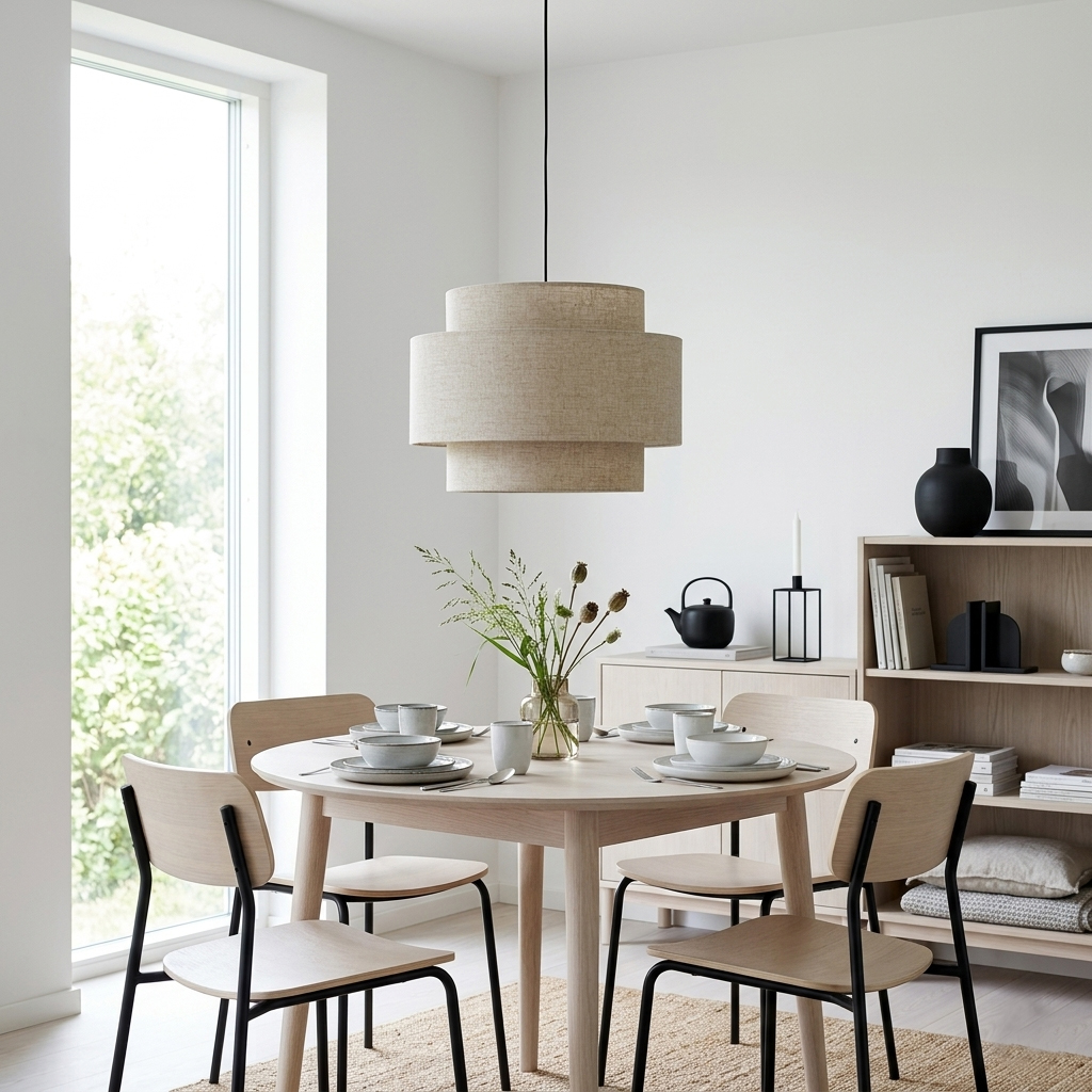 Hilma Ø55 Beige Taklampe Fra Cottex - Det beige tekstilet bidrar med en varm og myk f&oslash;lelse og gj&oslash;r Hilma enkel &aring; kombinere med forskjellige farger og materialer.