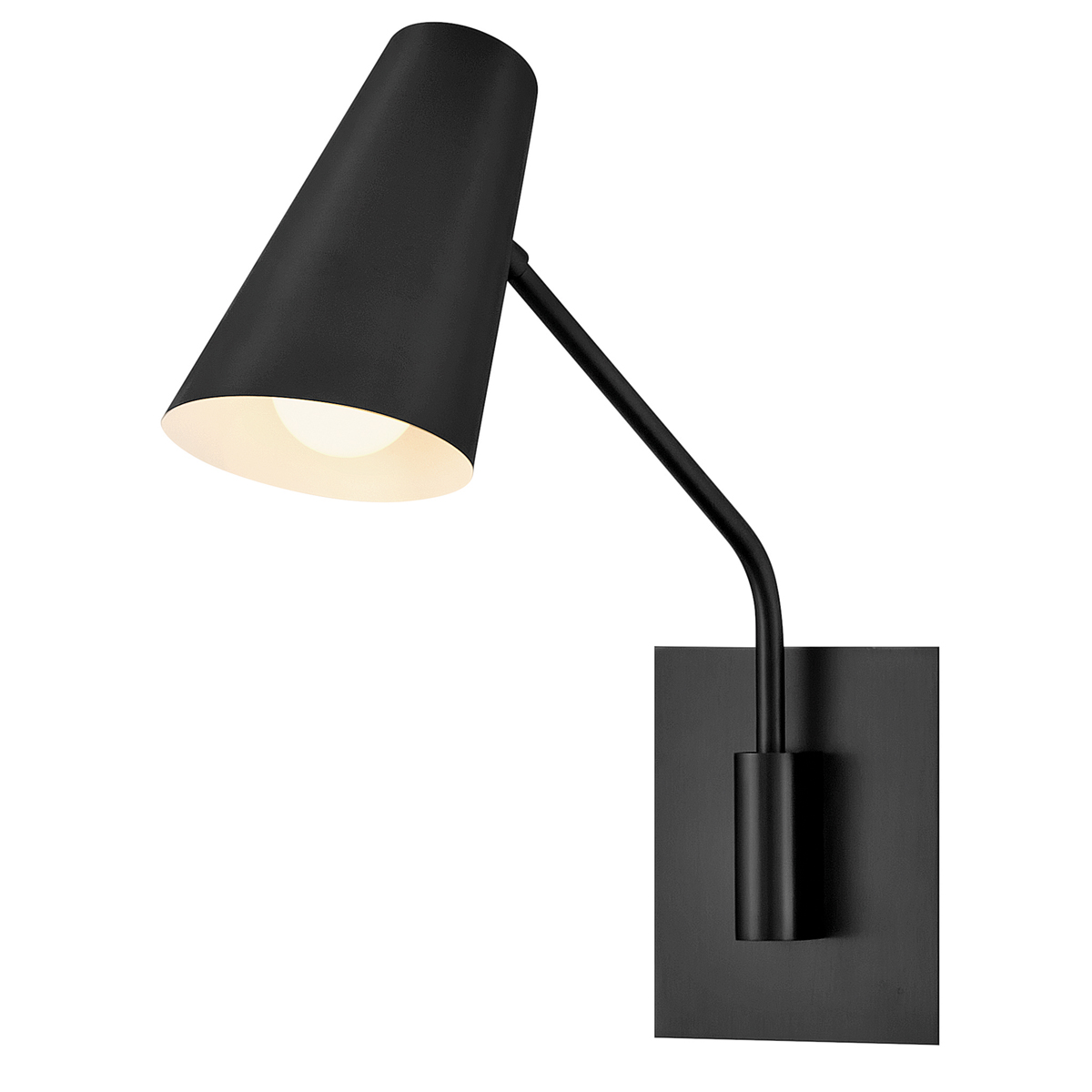 Bray 42cm Svart leselampe Fra Elstead Lighting - Bray har ogs&aring; en diskret integrert str&oslash;mbryter som gj&oslash;r det enkelt &aring; sl&aring; lampen av og p&aring; direkte p&aring; lampen.