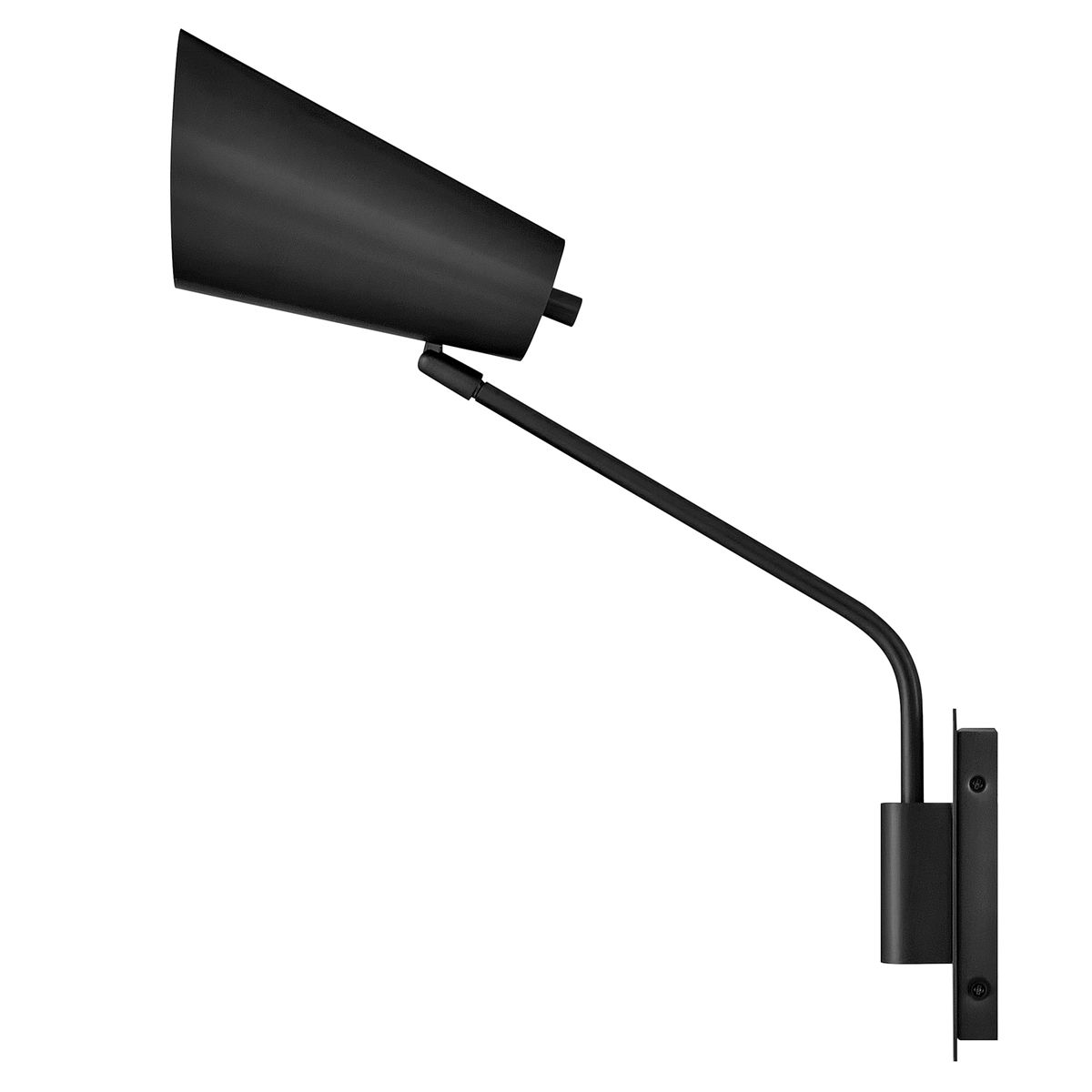 Bray 42cm Svart leselampe Fra Elstead Lighting - Bray har ogs&aring; en diskret integrert str&oslash;mbryter som gj&oslash;r det enkelt &aring; sl&aring; lampen av og p&aring; direkte p&aring; lampen.