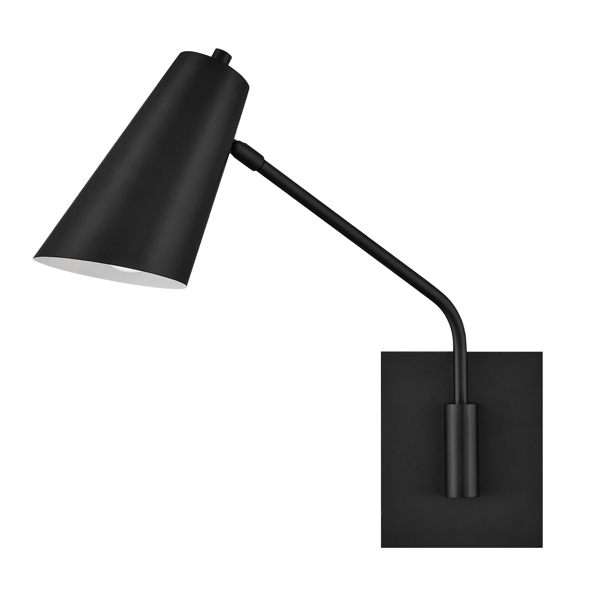 Bray 42cm Svart leselampe Fra Elstead Lighting - Bray har ogs&aring; en diskret integrert str&oslash;mbryter som gj&oslash;r det enkelt &aring; sl&aring; lampen av og p&aring; direkte p&aring; lampen.