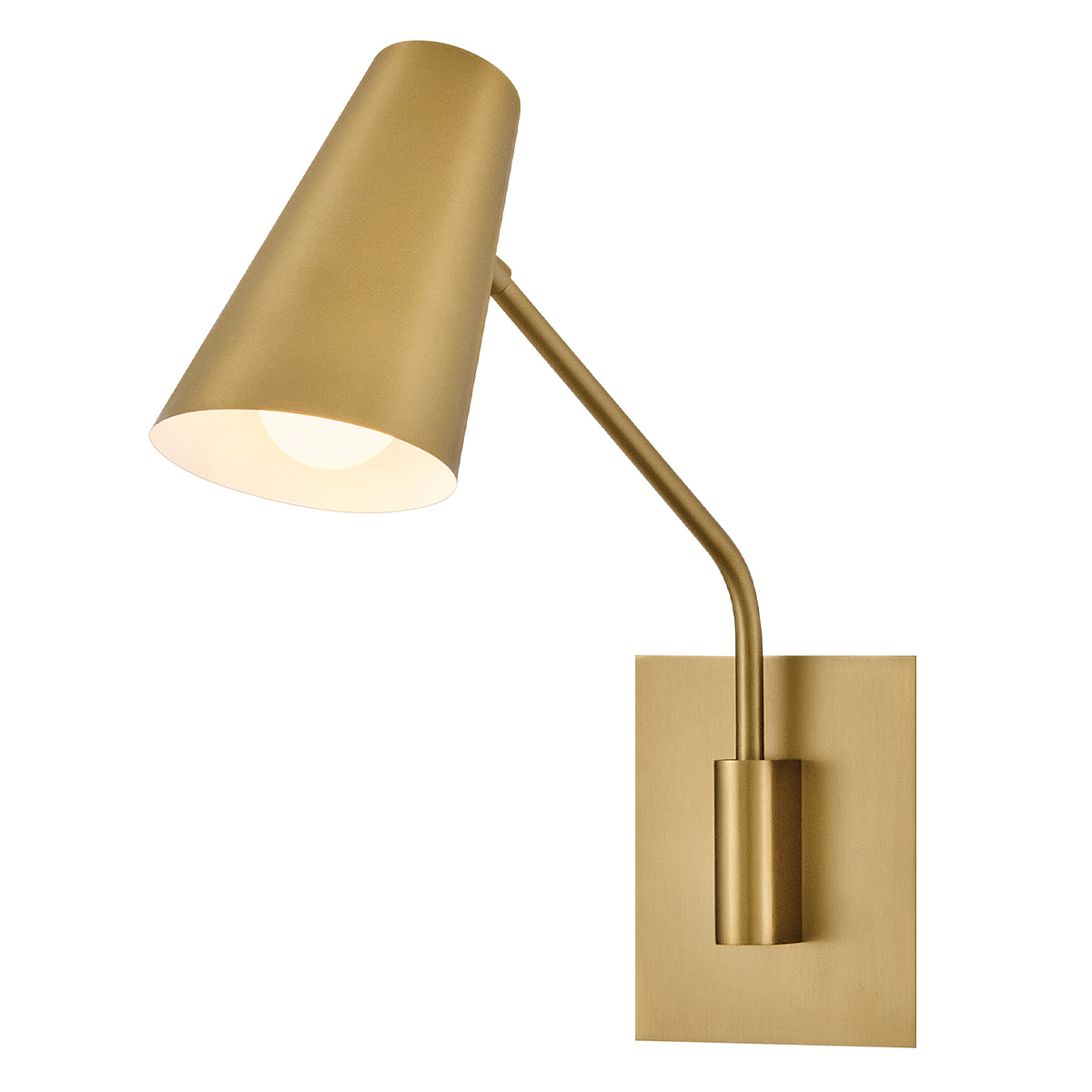 Bray 42cm Messing leselampe Fra Elstead Lighting - Bray har ogs&aring; en diskret integrert str&oslash;mbryter som gj&oslash;r det enkelt &aring; sl&aring; lampen av og p&aring; direkte p&aring; lampen.