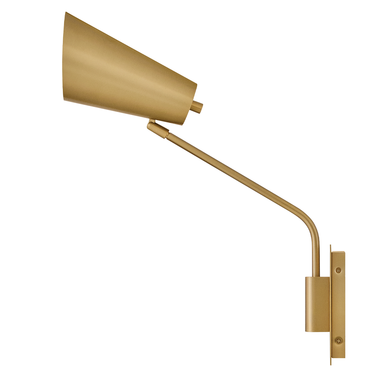 Bray 42cm Messing leselampe Fra Elstead Lighting - Bray har ogs&aring; en diskret integrert str&oslash;mbryter som gj&oslash;r det enkelt &aring; sl&aring; lampen av og p&aring; direkte p&aring; lampen.