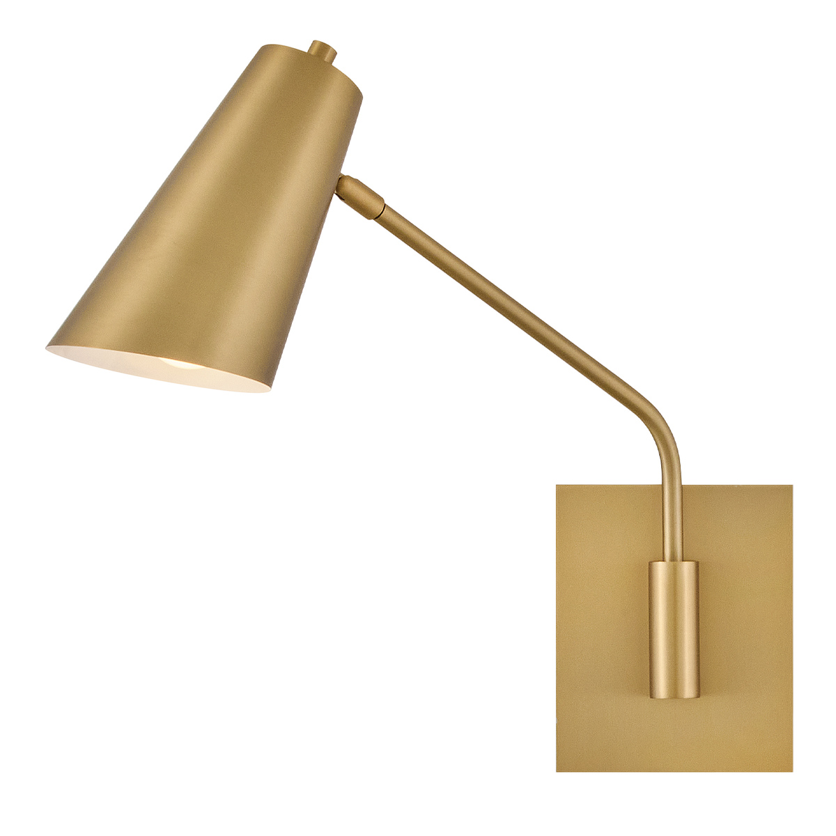Bray 42cm Messing leselampe Fra Elstead Lighting - Bray har ogs&aring; en diskret integrert str&oslash;mbryter som gj&oslash;r det enkelt &aring; sl&aring; lampen av og p&aring; direkte p&aring; lampen.