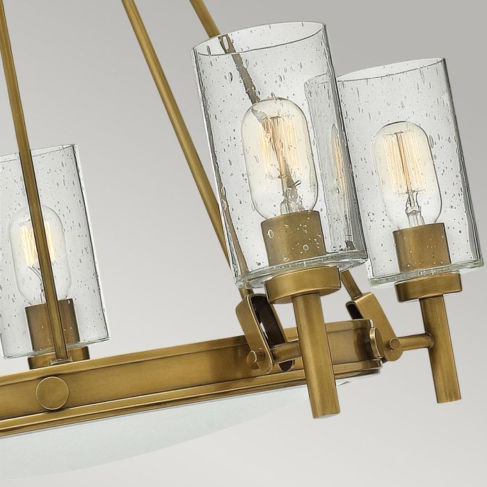 Collier Ø68 Antikk messing Taklampe Fra Elstead Lighting - Gjutna knappar, g&aring;ngj&auml;rn och st&auml;nger i en antikm&auml;ssing-finish ger en sofistikerad och tidl&ouml;s look.