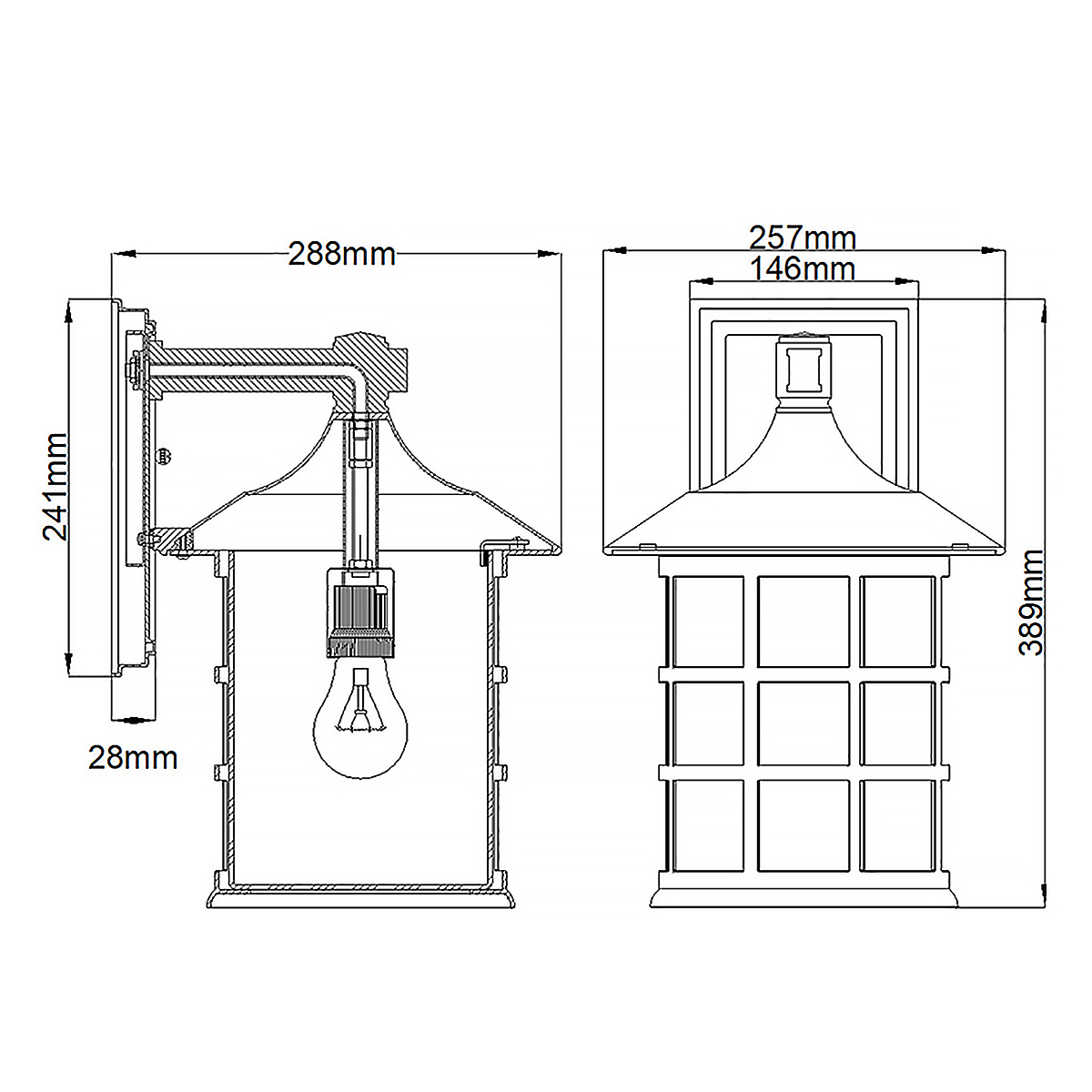 Freeport 40cm Hvit utendørslampe Fra Elstead Lighting - Med en IP44-klassifisering er Freeport beskyttet mot regn og fuktighet, noe som gjør den ideell for innganger, fasader og uteplasser.