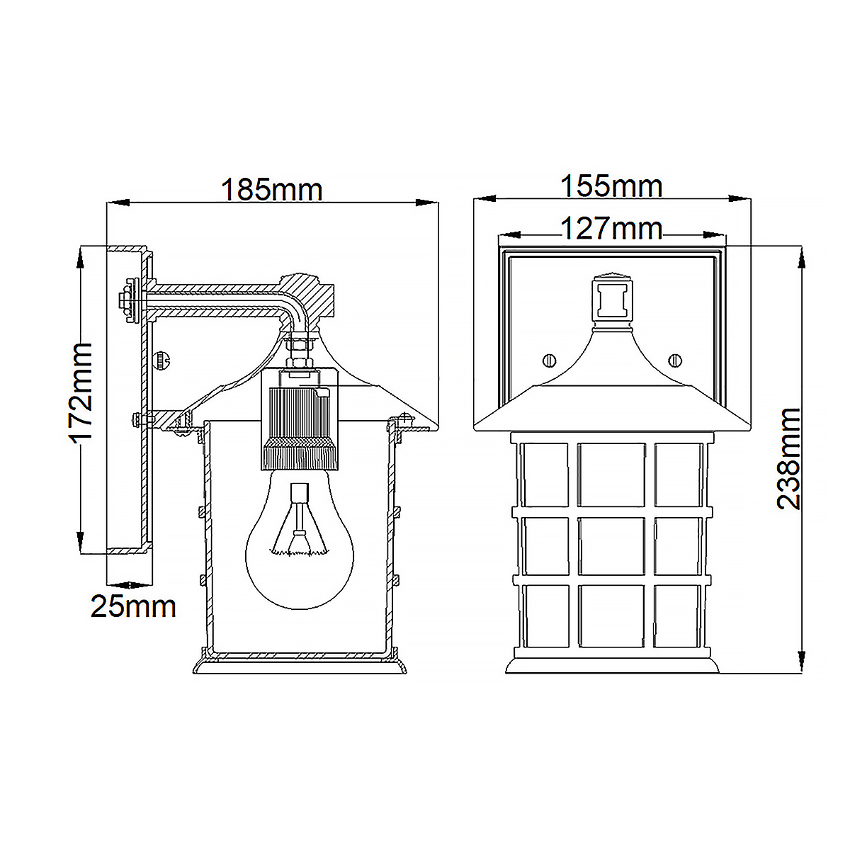 Freeport 24cm Hvit utendørslampe Fra Elstead Lighting - Med en IP44-klassifisering er Freeport beskyttet mot regn og fuktighet, noe som gjør den ideell for innganger, fasader og uteplasser.