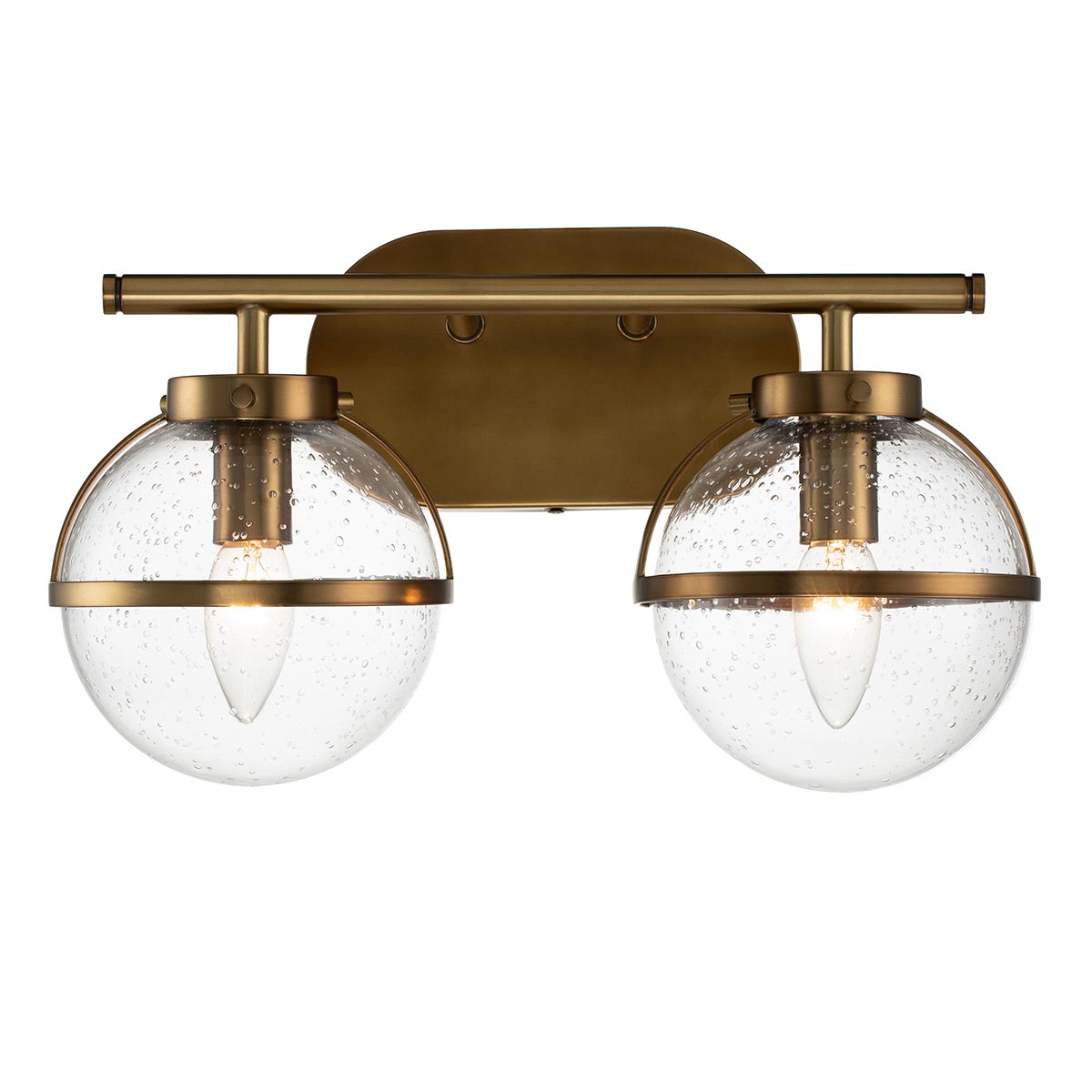 Hollis 40cm Antikk messing baderomslampe Fra Elstead Lighting - Laget av stål med messingfinish, er den både robust og dekorativ.