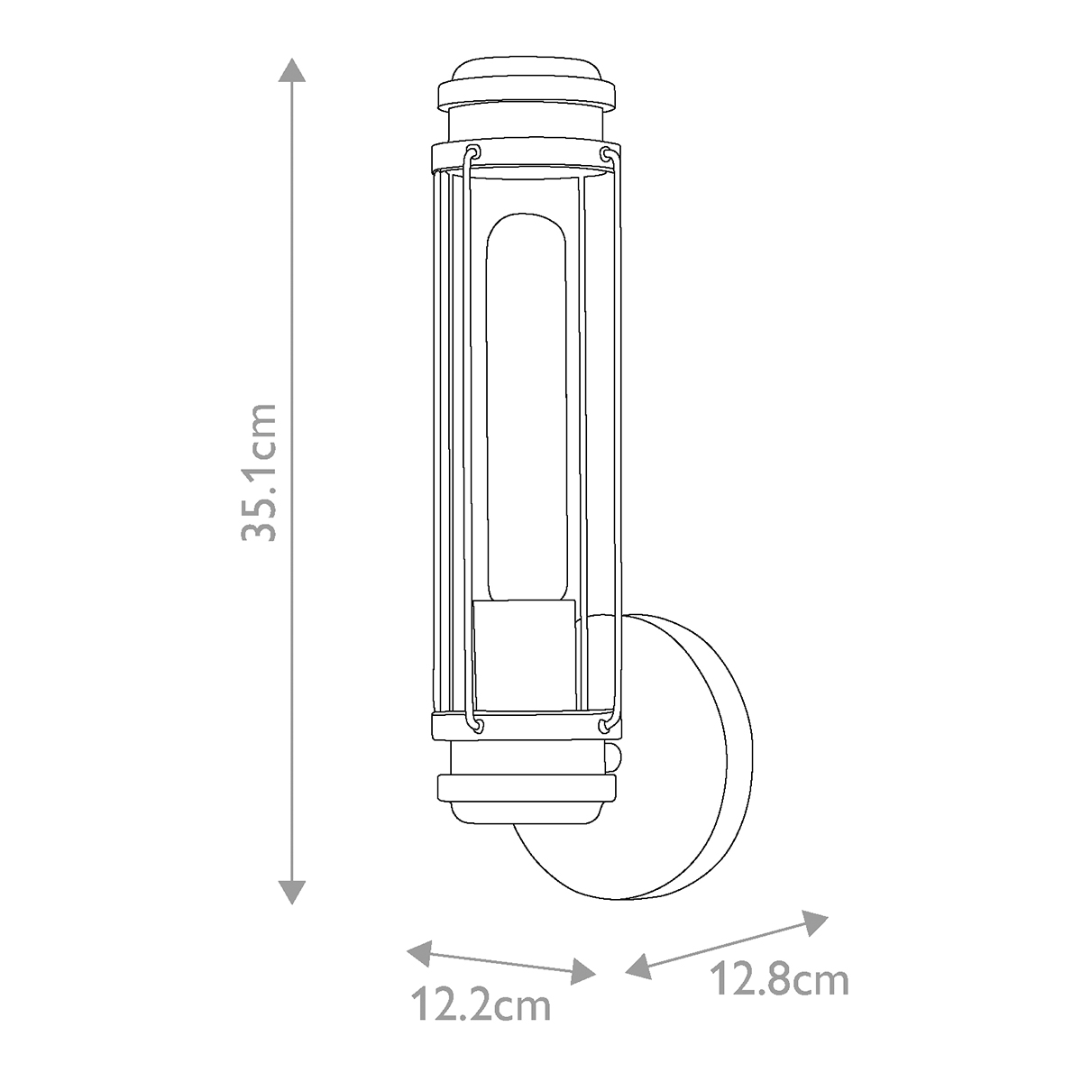 Masthead 35cm Messing baderomslampe Fra Elstead Lighting - Laget av stål og glass har den en sofistikert messingfinish kombinert med sorte detaljer som gir et luksuriøst og tidløst uttrykk.