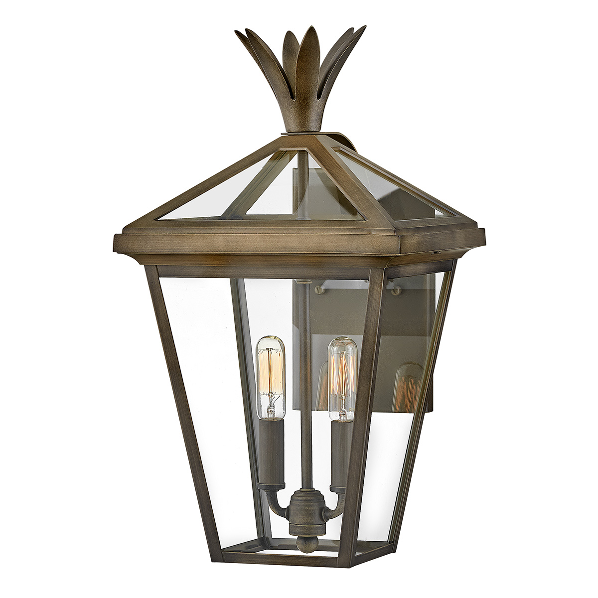 Palma Bronse utendørslampe Fra Elstead Lighting - Laget av aluminium med klart glass, tilbyr Palma både holdbarhet og et snev av gammeldags sjarm, perfekt for utendørs bruk.