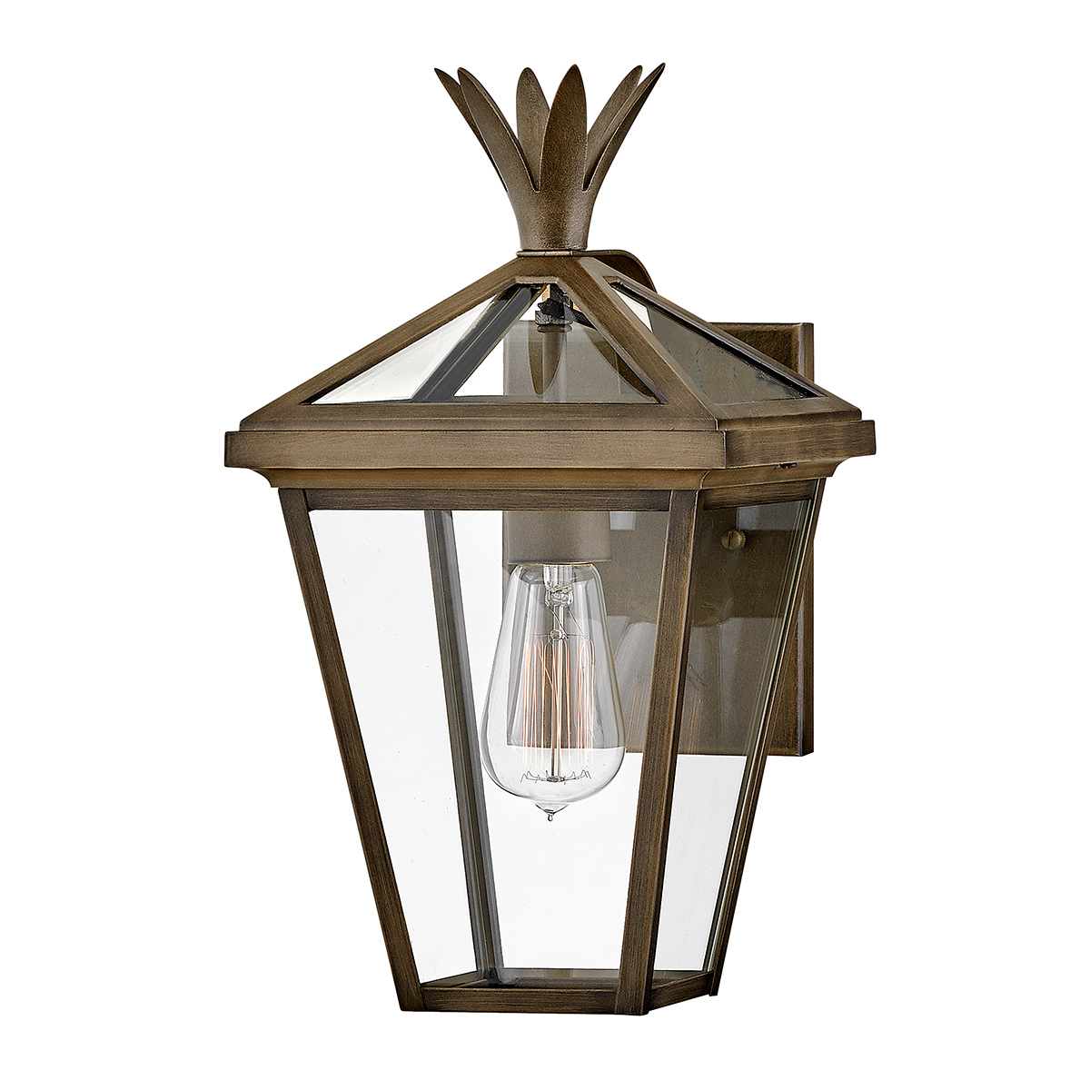 Palma Bronse utendørslampe Fra Elstead Lighting - Laget av aluminium med klart glass, tilbyr Palma både holdbarhet og et snev av gammeldags sjarm, perfekt for utendørs bruk.