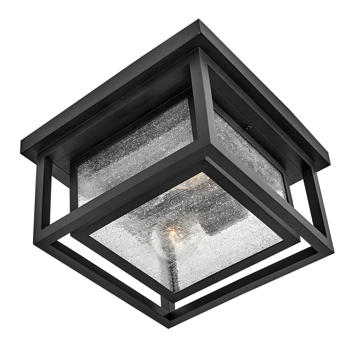 Republic 28cm Svart Fra Elstead Lighting - Republic monteres n&aelig;r taket og er egnet for eksempel ved en inngang eller p&aring; en veranda.