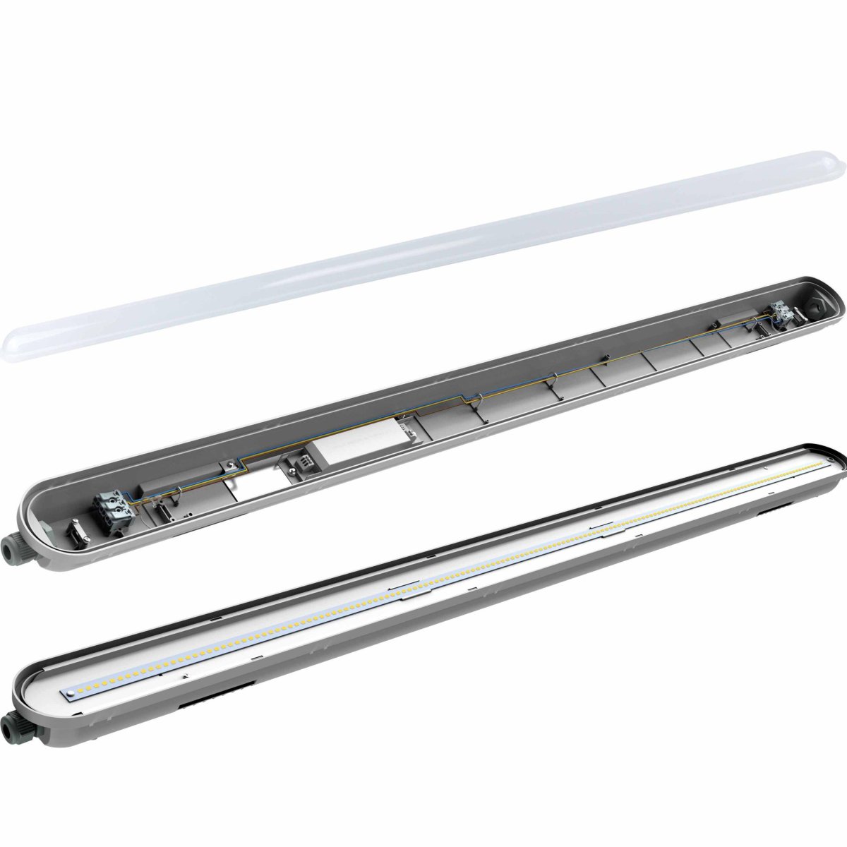 Sixtyfivey 4000K 120cm Grå Fra Designlight - Denne LED-armaturen er designet for &aring; levere p&aring;litelig og energieffektiv belysning i milj&oslash;er der driftssikkerhet og lang levetid er avgj&oslash;rende.