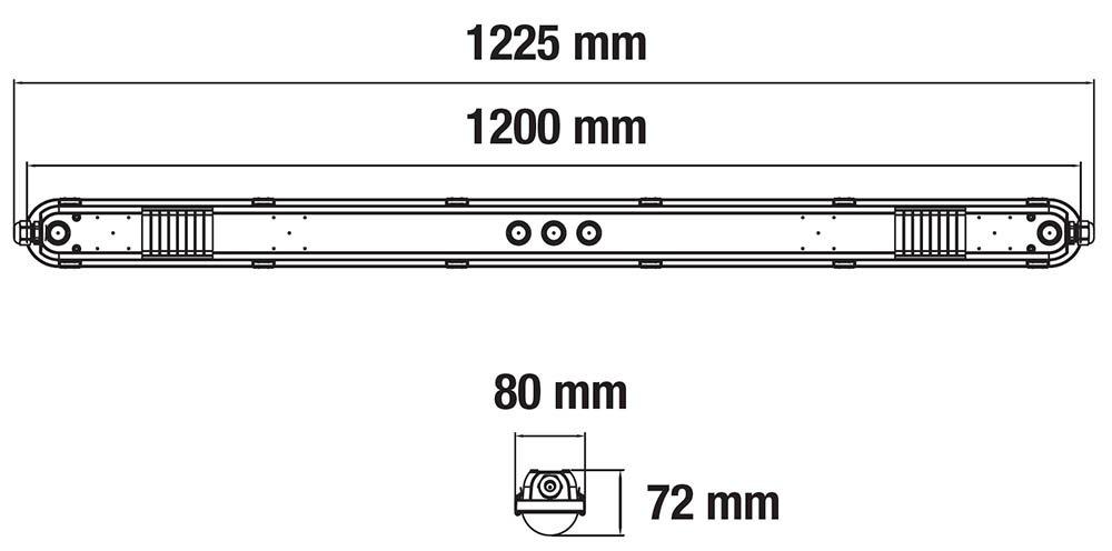 Sixtyfivey 4000K 120cm Grå Fra Designlight - Denne LED-armaturen er designet for &aring; levere p&aring;litelig og energieffektiv belysning i milj&oslash;er der driftssikkerhet og lang levetid er avgj&oslash;rende.