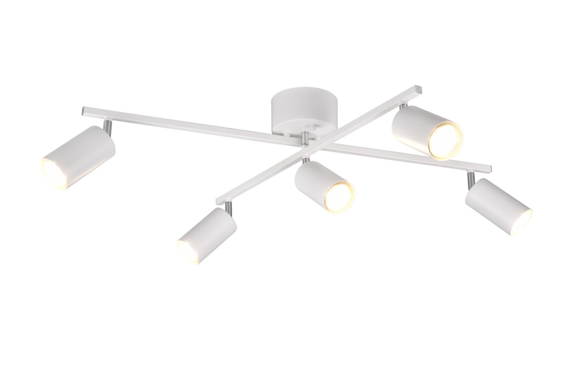 Marlina 5 Hvit spotlight Fra Trio Lighting - Taklampen MARLEY med 5 lamper er både funksjonell og stilig.