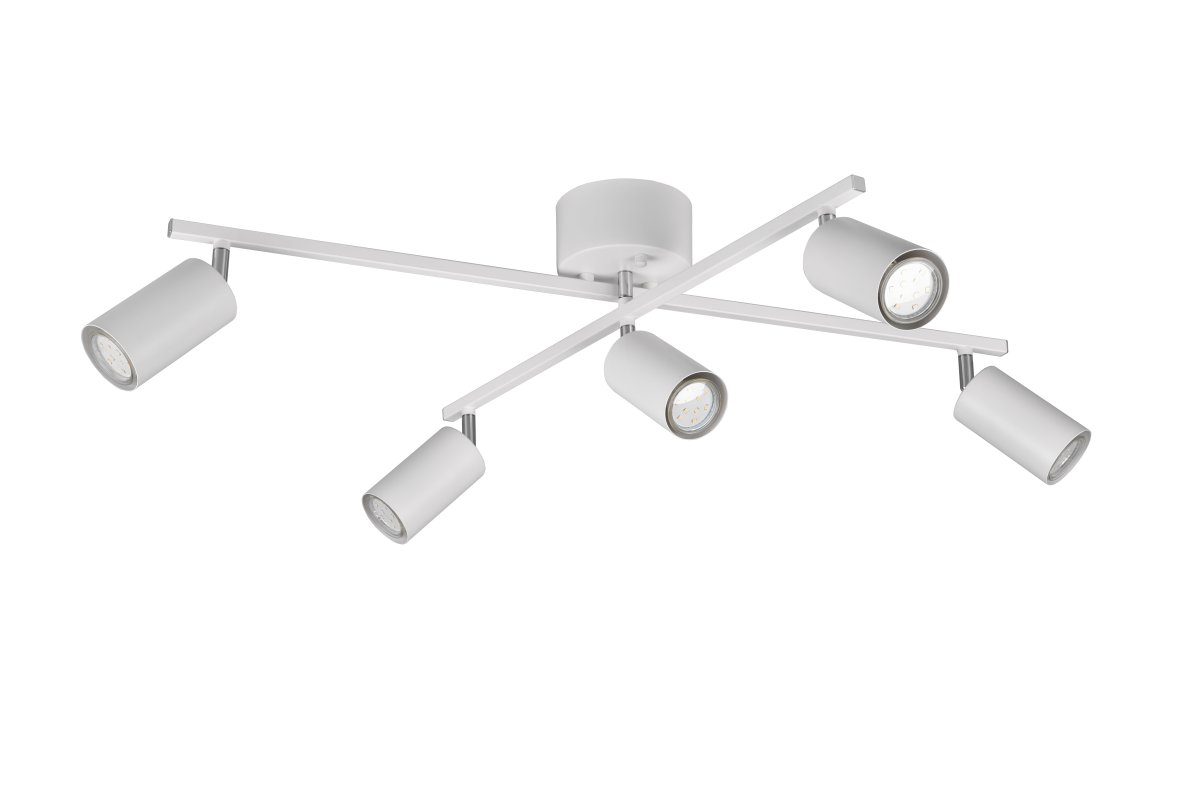 Marlina 5 Hvit spotlight Fra Trio Lighting - Taklampen MARLEY med 5 lamper er både funksjonell og stilig.