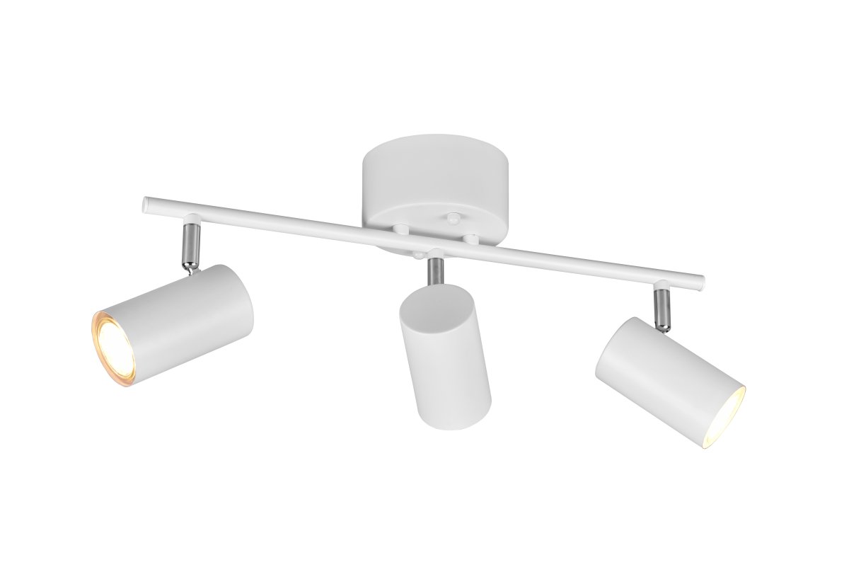 Marlina 3 Hvit spotlight Fra Trio Lighting - Den moderne taklampen MARLEY med 3 lys tilbyr tilpasset belysning i stuen eller gangen.