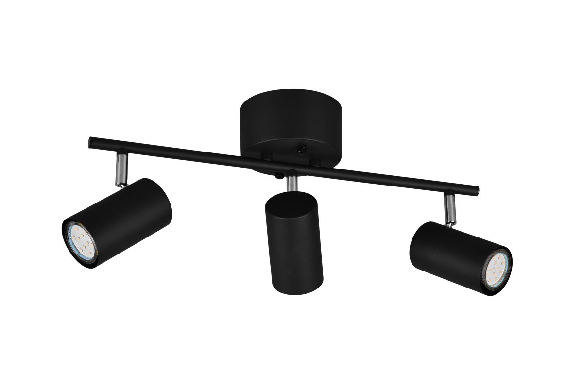 Marlina 3 Svart spotlight Fra Trio Lighting - Den moderne taklampen MARLEY med 3 lys tilbyr tilpasset belysning i stuen eller gangen.