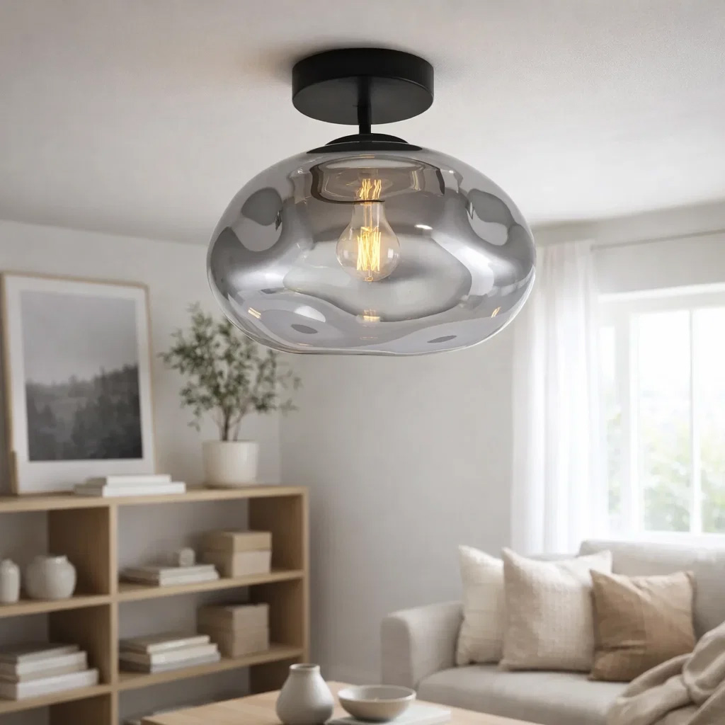 Iformo Ø35 Svart/Røkt plafond Fra Nordic Lighting - Resultatet er en dekorativ taklampe som sprer lyset behagelig og skaper en varm og koselig f&oslash;lelse.