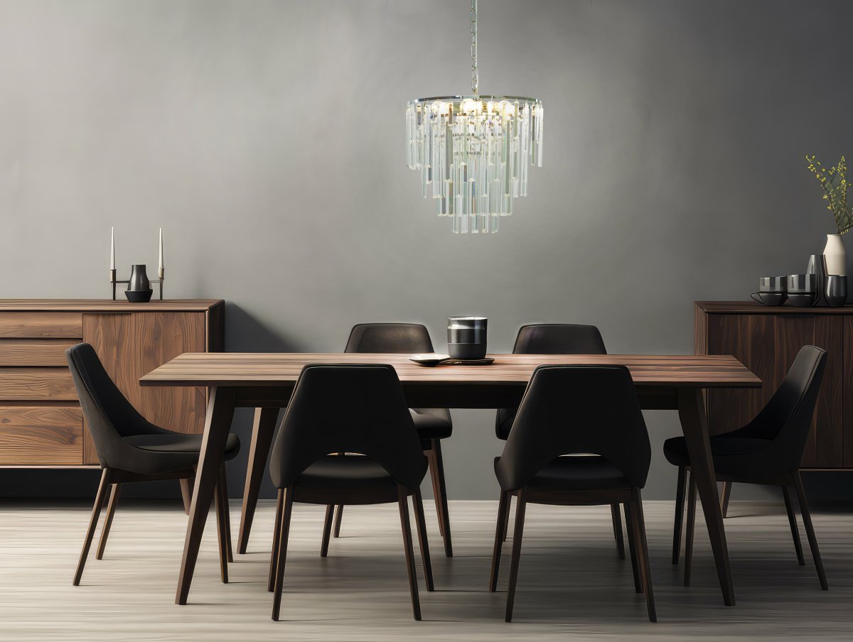 Strati Ø45 Krom krystall Fra Aneta Lighting - Strati er en moderne krystalllysekrone med et storsl&aring;tt og eksklusivt uttrykk som vil tiltrekke seg oppmerksomhet.