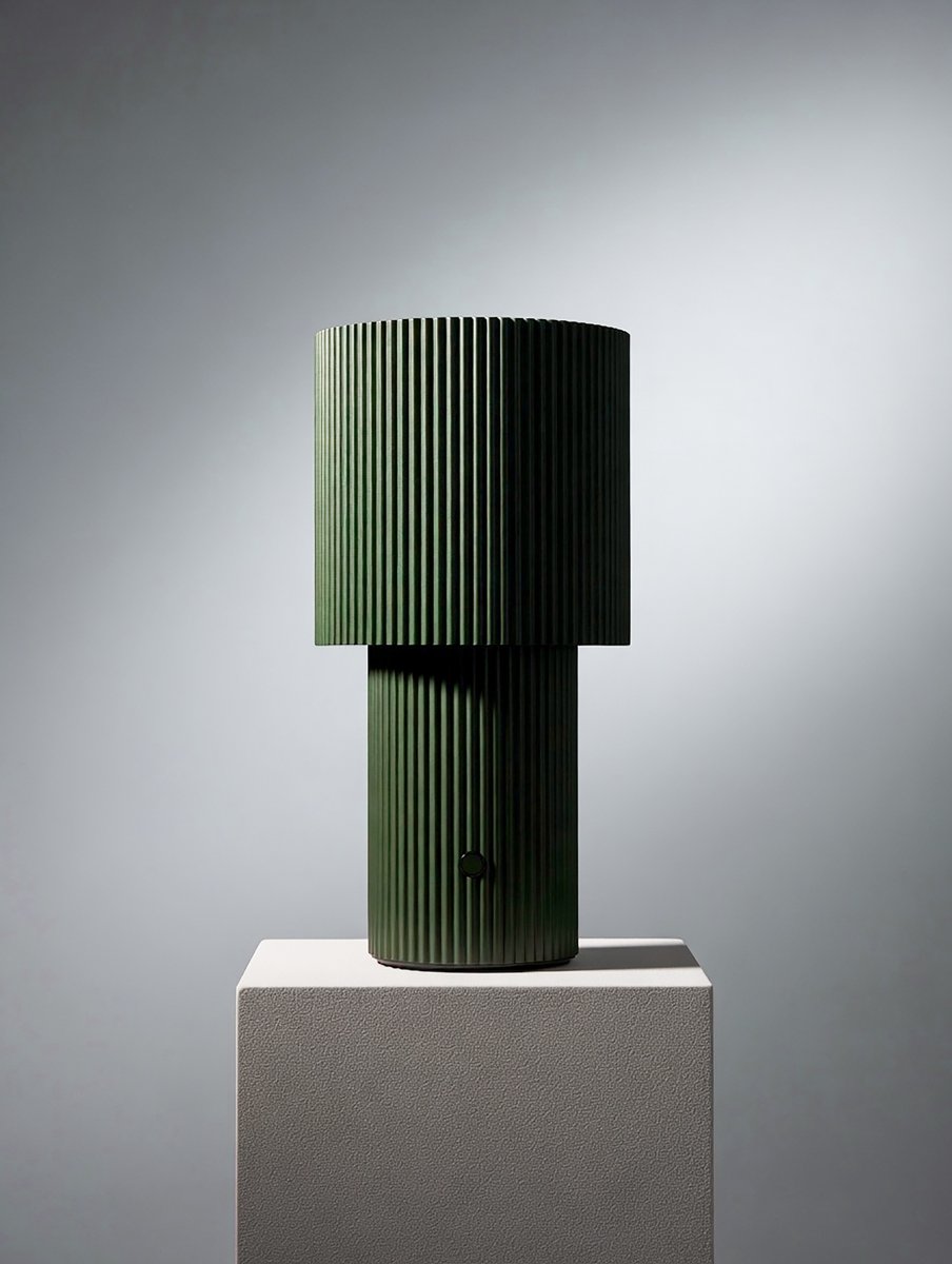 Iluma 22cm Olivengrønn bærbar Fra Herstal - Iluma har integrert LED med et varmt hvitt lys p&aring; 2700K og en lysstr&oslash;m p&aring; 60 lumen.