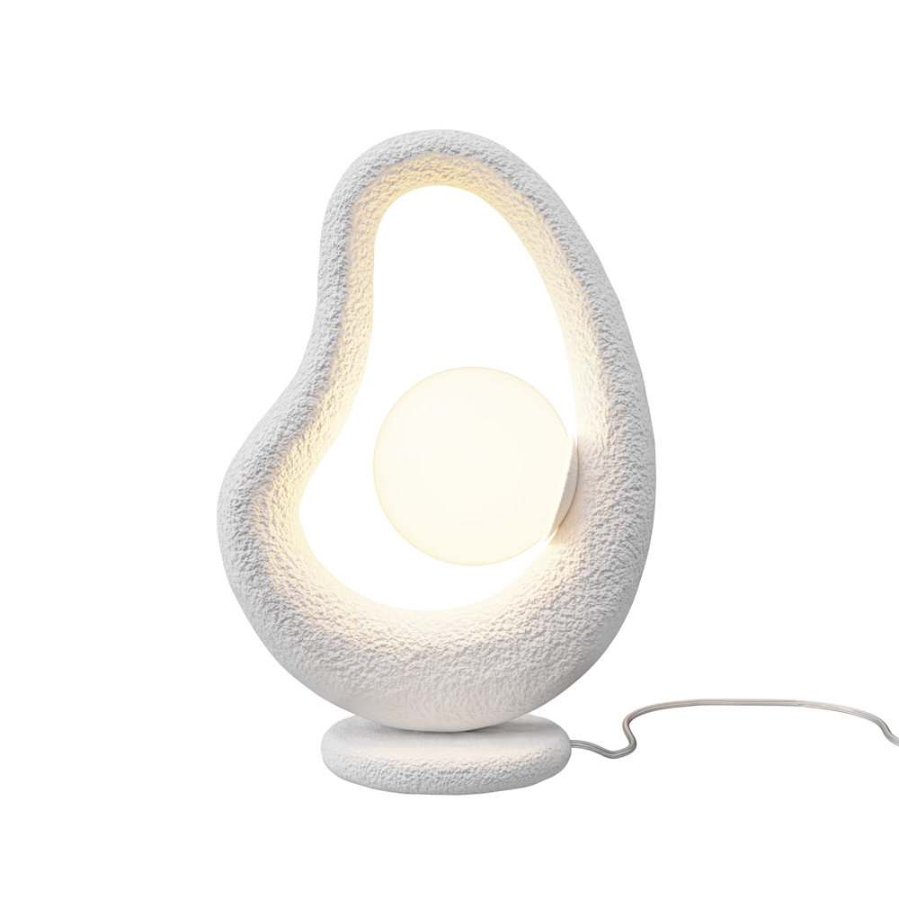 Opus 38cm Hvit bordlampe Fra Maytoni - Med sin unike form er lampen ikke bare en lyskilde, men ogs&aring; en dekorativ interi&oslash;rdetalj som gir hjemmet ditt karakter og stil.