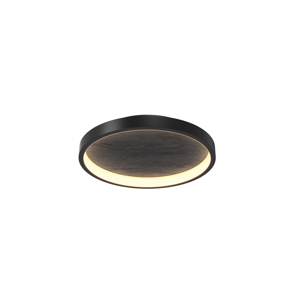 Orign Ø40 Svart plafond Fra Maytoni - Orign er en taklampe i metall med en elegant steinimitasjon i midten som gir et naturlig og eksklusivt inntrykk.