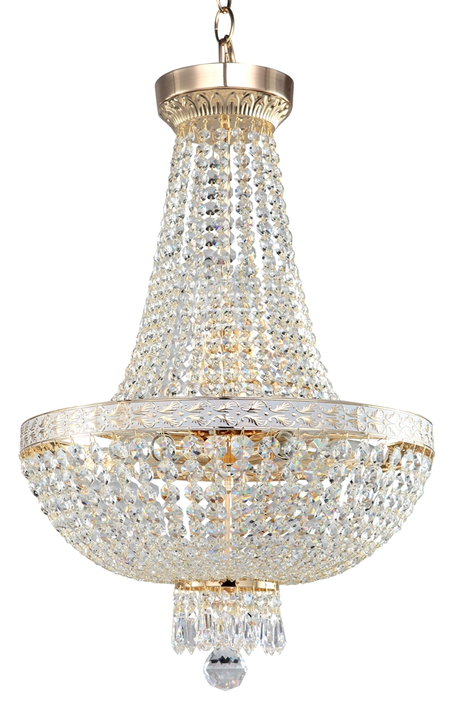 Bella Ø40 Gull krystall Fra Maytoni - Bella er en elegant og majestetisk metalllysekrone med en sofistikert gullfinish.