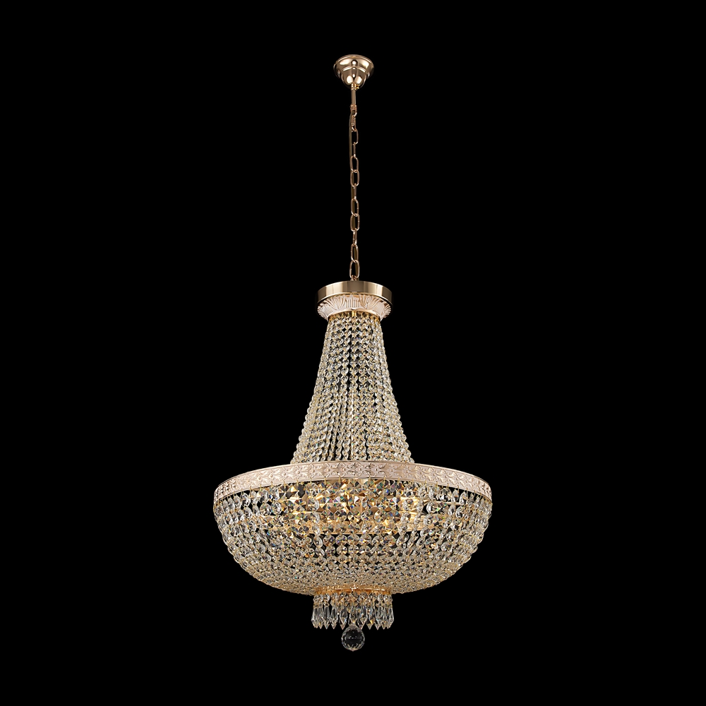Bella Ø50 Gull krystall Fra Maytoni - Bella er en elegant og majestetisk metalllysekrone med en sofistikert gullfinish.