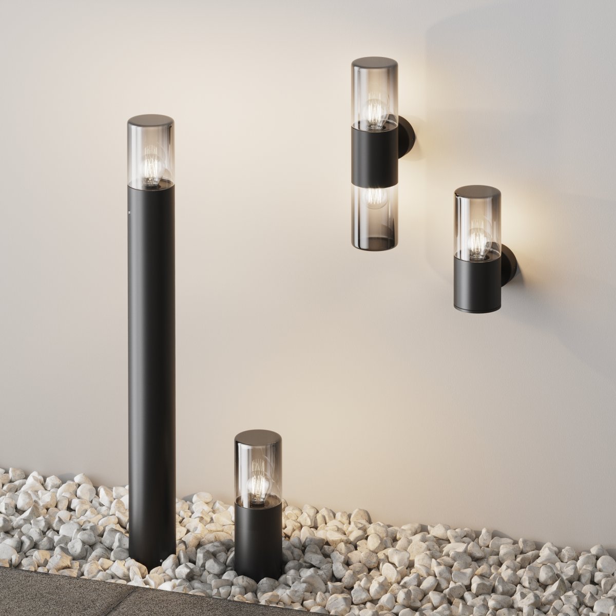 Amas 25cm Grafitt pullerter Fra Maytoni - Den tonede skjermen gir et sofistikert design og sprer et dempet, mystisk lys som forsterker atmosf&aelig;ren i alle opplyste omr&aring;der.