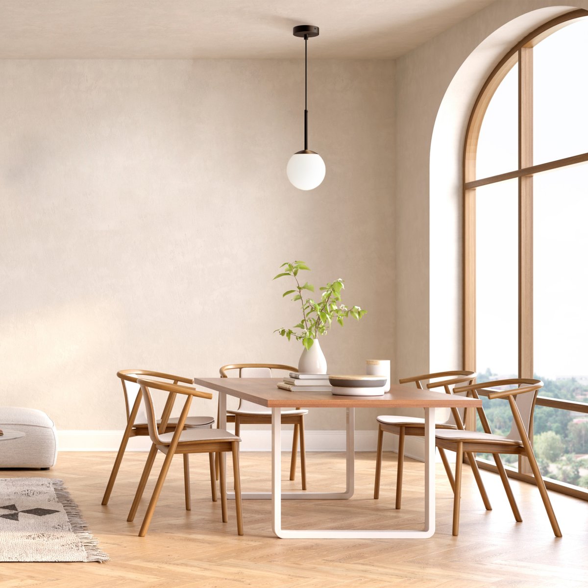 Basic form Ø15 Svart Taklampe Fra Maytoni - Med sin myke globus i opalglass og en smal metallisk armatur i sort finish gir lampen et vakkert og behagelig lys som passer perfekt i både moderne og klassiske interiørstiler.