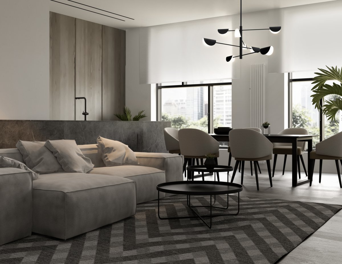 Mollis 125cm Svart Taklampe Fra Maytoni - Laget i svart metall med kupler som har myke konturer og skjulte lyskilder under en akryldiffusor, som gir et subtilt og behagelig lys.