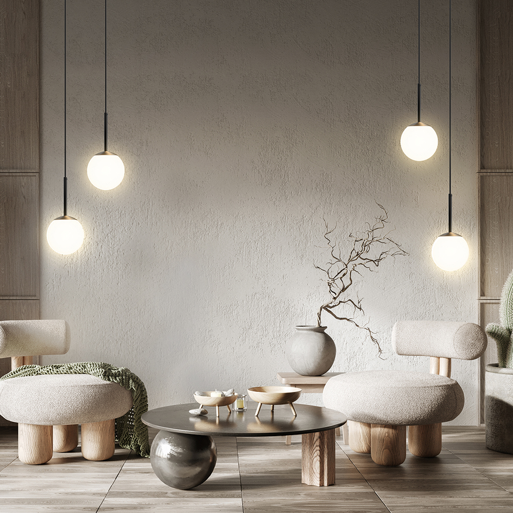 Basic form Ø15 Svart Taklampe Fra Maytoni - Med sin myke globus i opalglass og en smal metallisk armatur i sort finish gir lampen et vakkert og behagelig lys som passer perfekt i både moderne og klassiske interiørstiler.