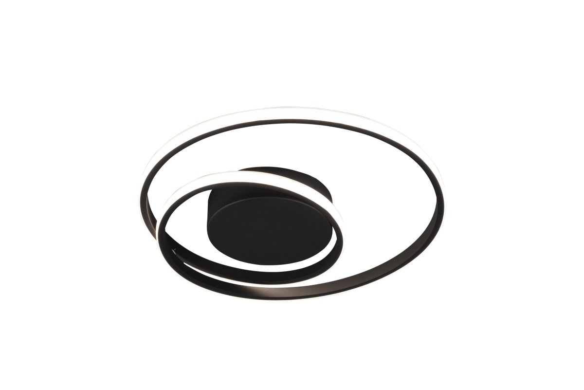 Zibella Ø40 Svart plafond Fra Trio Lighting - Den mattsvarte fargeskalaen gj&oslash;r lampen allsidig og lett &aring; kombinere med ulike interi&oslash;rer, noe som gir et sofistikert og stilig inntrykk i ethvert rom.