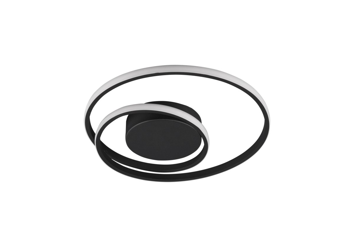Zibella Ø40 Svart plafond Fra Trio Lighting - Den mattsvarte fargeskalaen gj&oslash;r lampen allsidig og lett &aring; kombinere med ulike interi&oslash;rer, noe som gir et sofistikert og stilig inntrykk i ethvert rom.