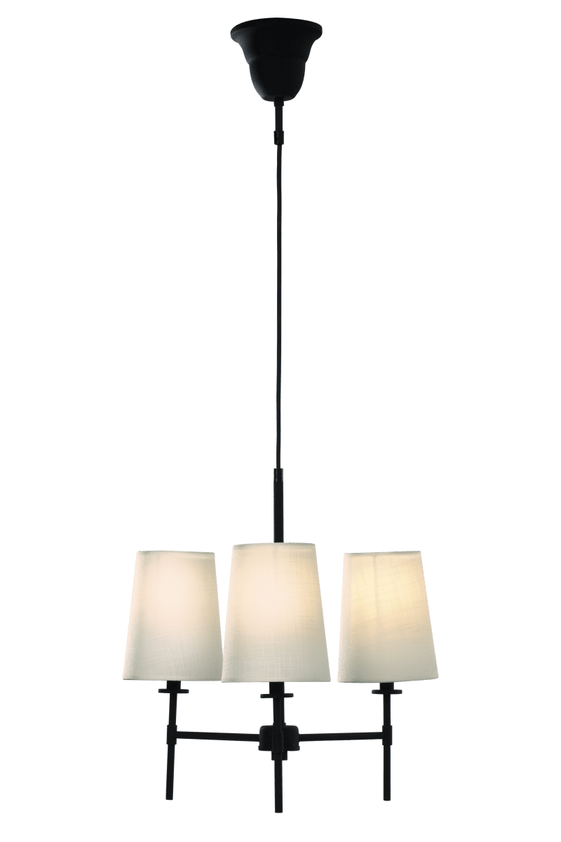 Verbier Ø40 Svart Taklampe Fra Aneta Lighting - Verbier er en trearmet lysekrone i et klassisk og tidløst design.