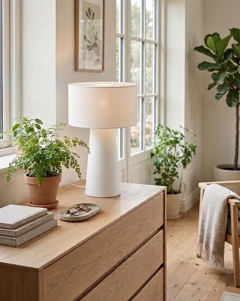 Linum 50cm Hvit bordlampe Fra By Rydéns - Linum er en stilig og dekorativ bordlampe i hvitt lin som skaper et mykt og harmonisk uttrykk i hjemmet.