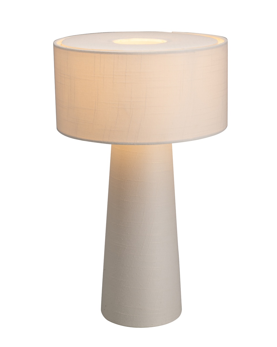 Linum 50cm Hvit bordlampe Fra By Rydéns - Linum er en stilig og dekorativ bordlampe i hvitt lin som skaper et mykt og harmonisk uttrykk i hjemmet.
