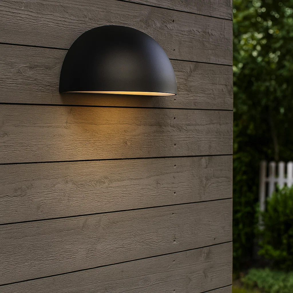 Karlskrona Svart utendørslampe Fra Nordic Lighting - Det anbefales &aring; plassere den ved inngangen, p&aring; terrassen eller p&aring; rekke og rad langs fasaden.